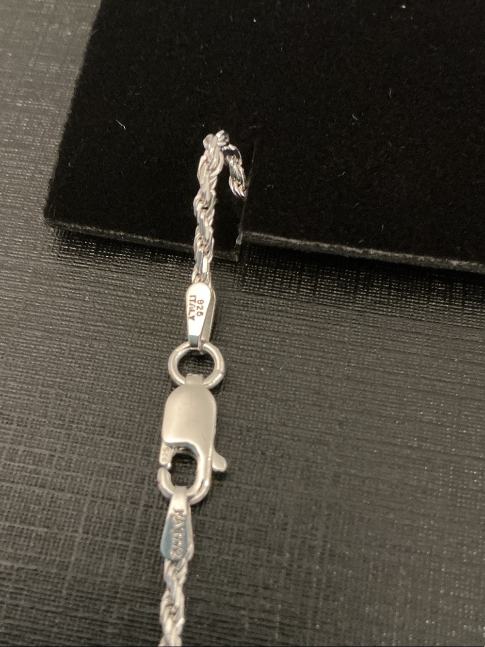 Kay Jewelers 925 Silver 18 inch Rope necklace. - Picture 2 of 4